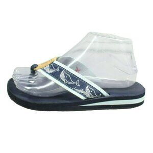 LL Bean Original Maine Isle Multicolor Nylon Slip On Thong Flip-Flops Size 6 M